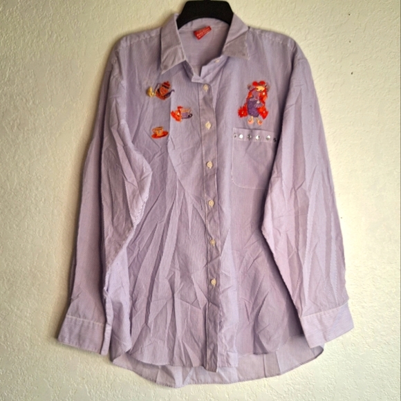 Vintage Red Hat Society By Tia Designs Ruby Elite Long Sleeve Shirt Sz XL - Picture 1 of 10
